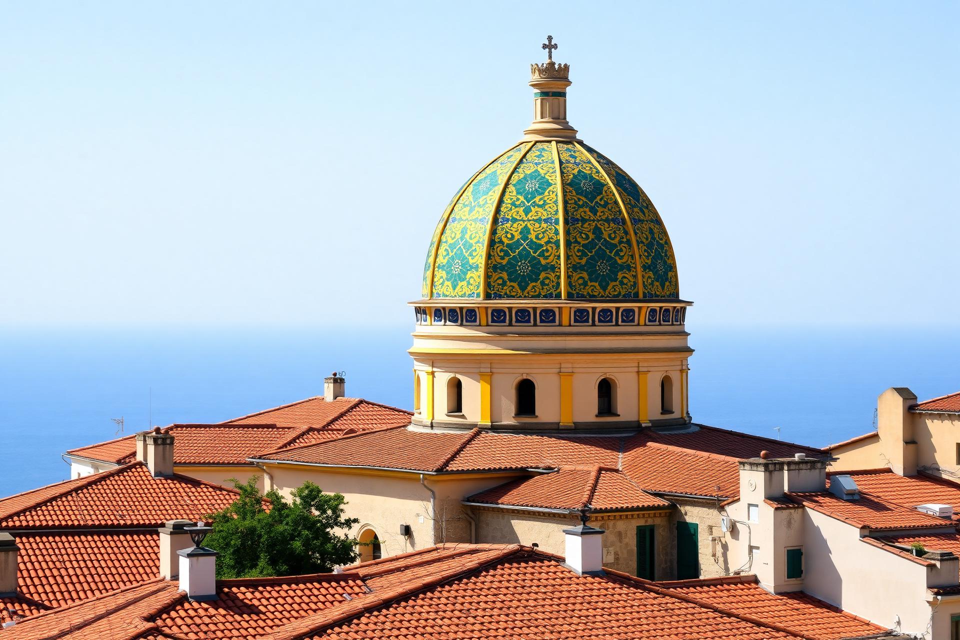 Bunte Majolika-Kuppel der Kirche San Giovanni Battista in Vietri sul Mare