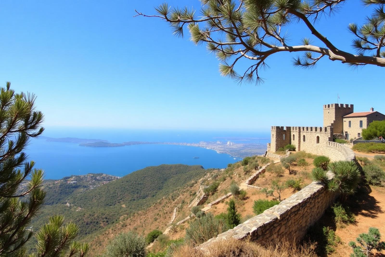 Mittelalterliche Festung Castello di Arechi hoch über Salerno und dem Golf